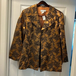 Vintage blazer, gold, and navy